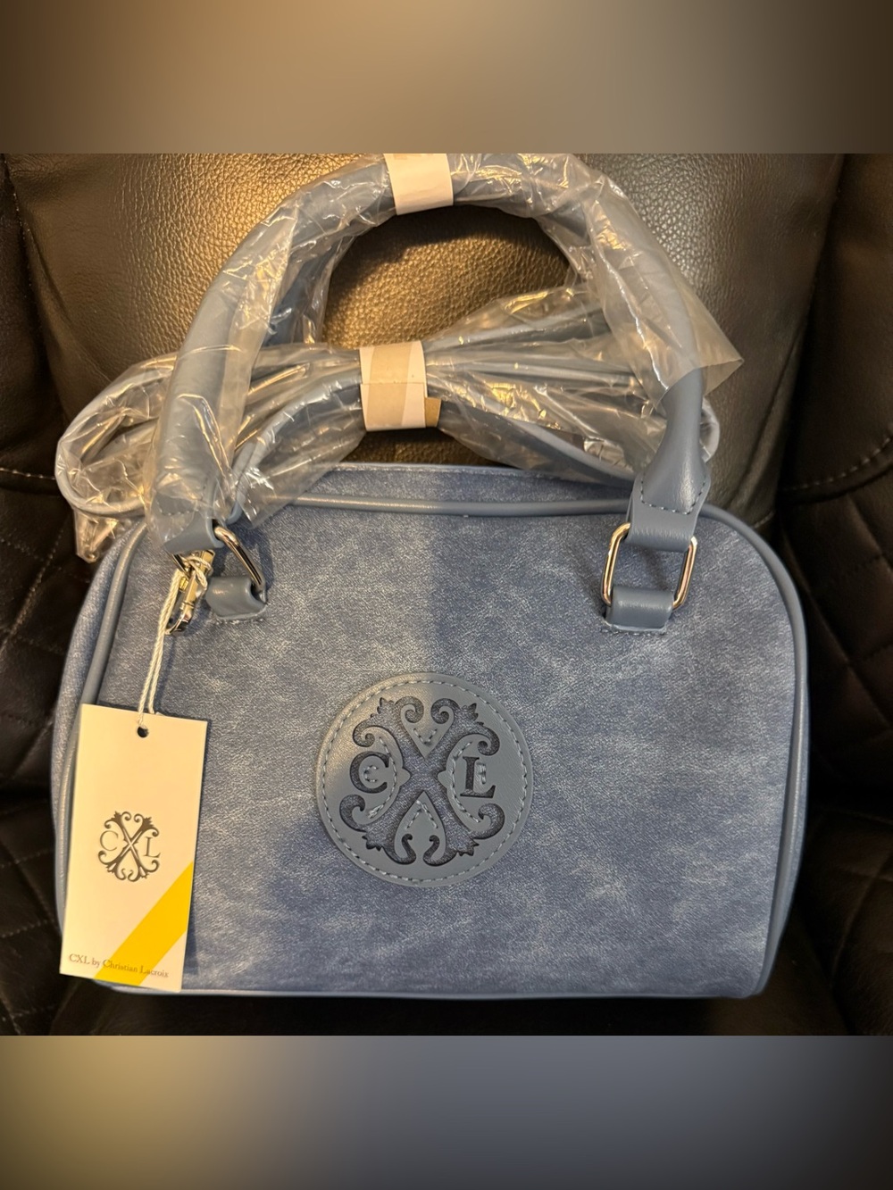 CXL by Christian Lacroix Jasper PU Denim Satchel Crossbody